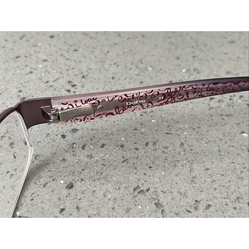 Bebe Eyeglasses Frames Only Bashful Bb5027 Plum 4… - image 5